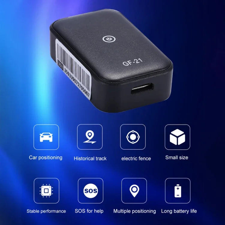 جهاز تعقب GPS للسيارات / الحيوانات الأليفة 2G مع GPS+LBS+WiFi، GF21