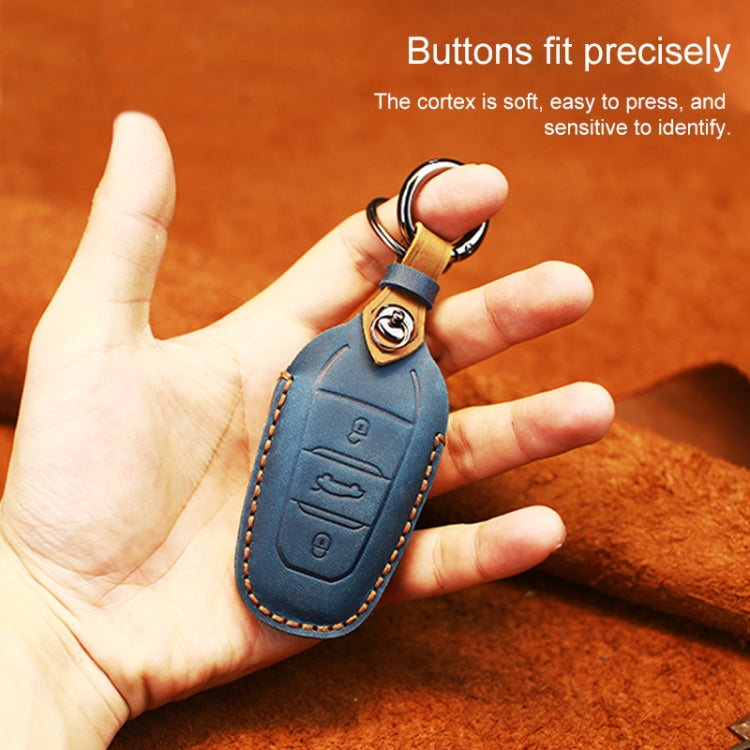 For PEUGEOT Car Cowhide Leather Key Protective Cover Key Case, For PEUGEOT