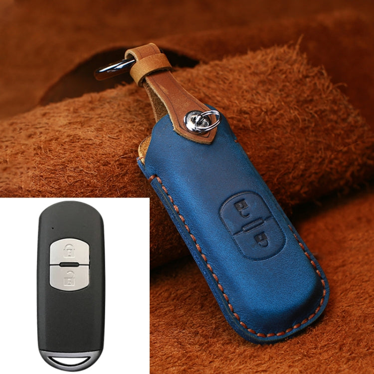 For Mazda Old Style Hallmo Car Cowhide Leather Key Protective Cover Key Case, Two Keys Version, Two Keys Version, For Mazda Old Style, For Mazda, For Mazda Old Style, Two Keys Version
