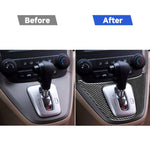 Carbon Fiber Car Gear Panel Frame Decorative Sticker for Honda CRV 2007-2011,Left and Right Drive Universal, Gear Panel Frame