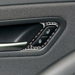 2 PCS / Set Carbon Fiber Car Door Lock Frame Decorative Sticker for Volkswagen Scirocco 2009-2016,Left Drive, Door Lock Frame ,Left Drive