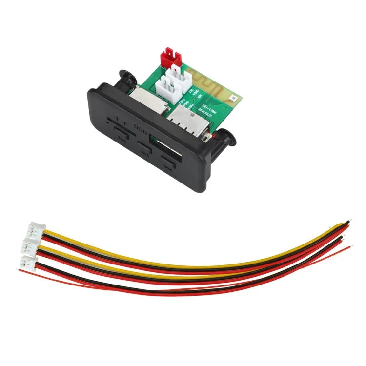 لوحة فك ترميز مشغل MP3 صوتي للسيارة 12V، راديو FM، بطاقة TF، USB، AUX، مع بلوتوث، 38، 38 (أبيض)