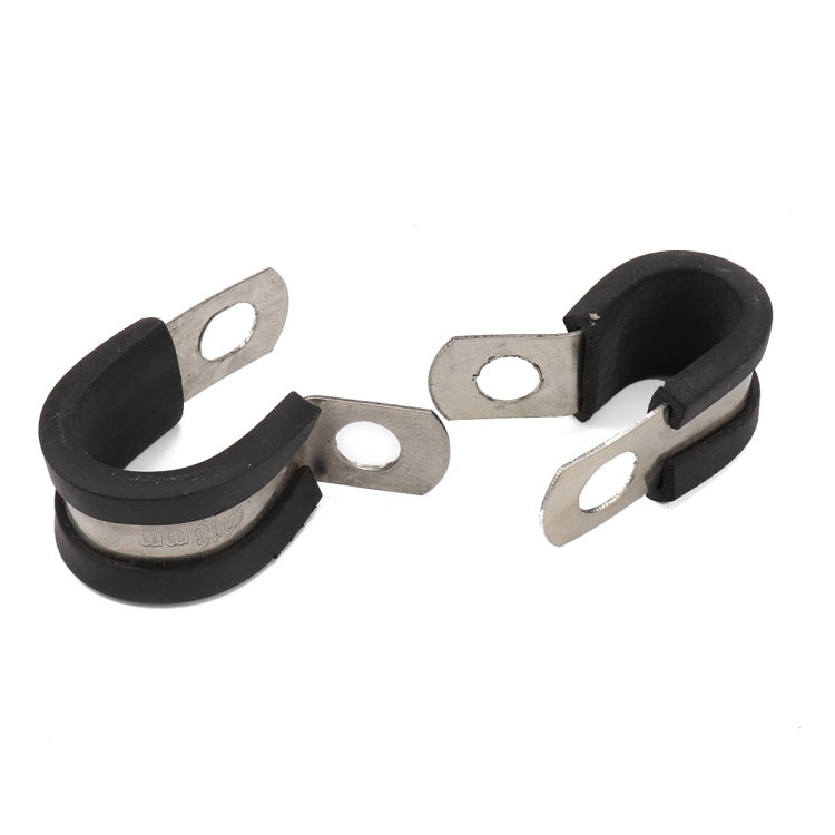10 PCS Car Rubber Cushion Pipe Clamps Stainless Steel Clamps, Size: 11/8 inch (35mm), Size: 11/8 inch (35mm)