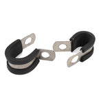10 PCS Car Rubber Cushion Pipe Clamps Stainless Steel Clamps, Size: 15/8 inch (48mm), Size: 15/8 inch (48mm)