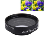 JUNESTAR لكاميرا أكشن رياضية Xiaomi Xiaoyi Yi II 4K الاحترافية مع فلتر UV 37 مم + غطاء حماية للعدسة، فلتر UV + غطاء عدسة