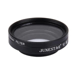 JUNESTAR لكاميرا أكشن رياضية Xiaomi Xiaoyi Yi II 4K الاحترافية مع فلتر UV 37 مم + غطاء حماية للعدسة، فلتر UV + غطاء عدسة