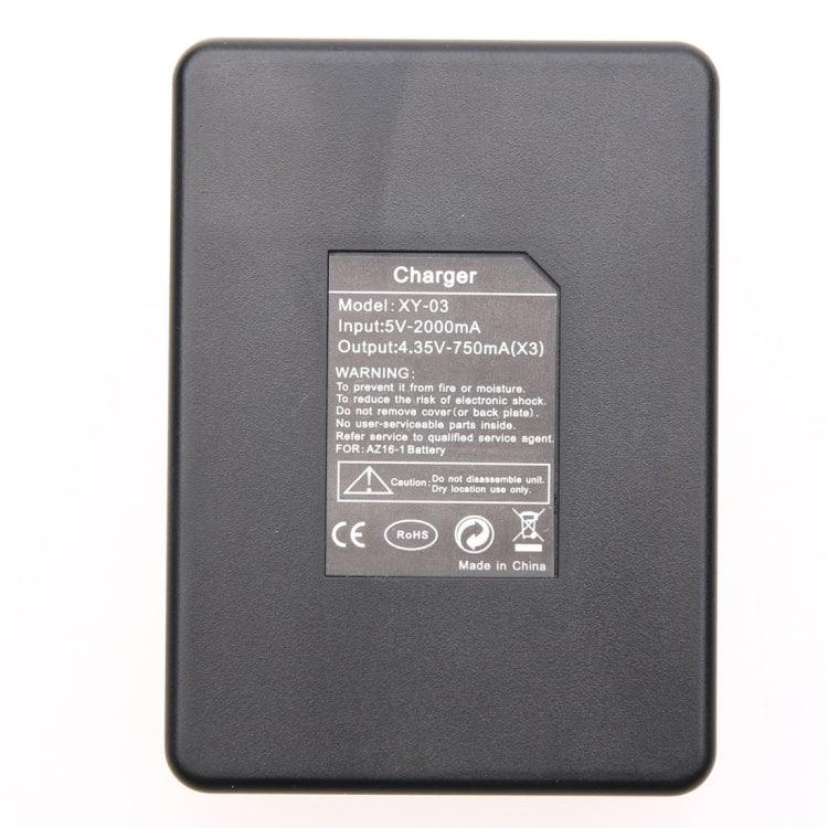 شاحن بطاريتين + شاحن تحكم عن بعد مع كابل USB لكاميرات GoPro HERO7 Black /6 /5 (AHDBT-501)، البطاريات غير مشمولة، شاحن بطارية + تحكم عن بعد