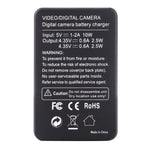 شاحن بطاريات مزدوج بشاشة LCD AHDBT-501 لجوبرو HERO5 مع عرض سعة الشحن، لـ جوبرو HERO5