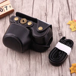 حقيبة جلد PU كاملة للجسم مع حزام لكاميرات Sony A6000 / A6300 / Nex 6، لـ Sony A6000، لـ A6000