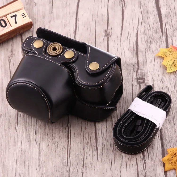 حقيبة جلد PU كاملة للجسم مع حزام لكاميرات Sony A6000 / A6300 / Nex 6، لـ Sony A6000، لـ A6000