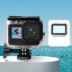 غطاء مقاوم للماء + غطاء خلفي يعمل باللمس لكاميرا GoPro HERO10 Black / HERO9 Black، غطاء + غطاء يعمل باللمس لـ GoPro9