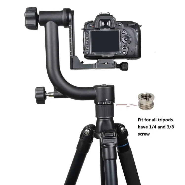 رأس حامل ثلاثي القوائم جيمبال أفقي 360 درجة لكاميرات DV و SLR المنزلية، YLG0401E