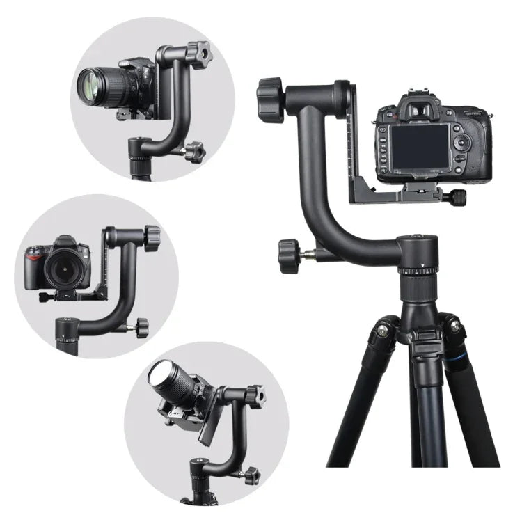 رأس حامل ثلاثي القوائم جيمبال أفقي 360 درجة لكاميرات DV و SLR المنزلية، YLG0401E