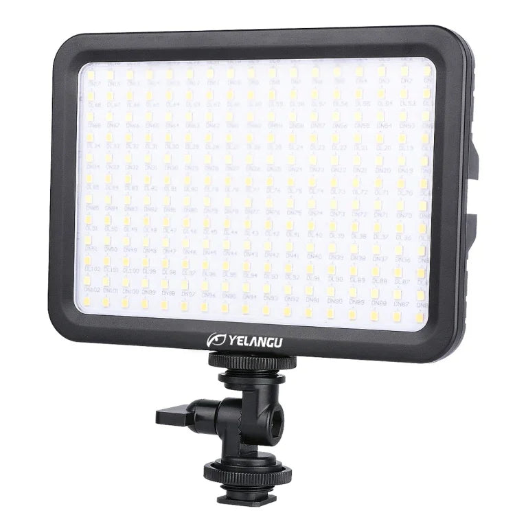 YELANGU YLG0504B ضوء استوديو قابل للتعتيم بدون استقطاب 204 مصباح LED 1000 لومن 3300-5600 كلفن ضوء فيديو وتصوير لكاميرات كانون، نيكون، DSLR، 204 مصباح LED