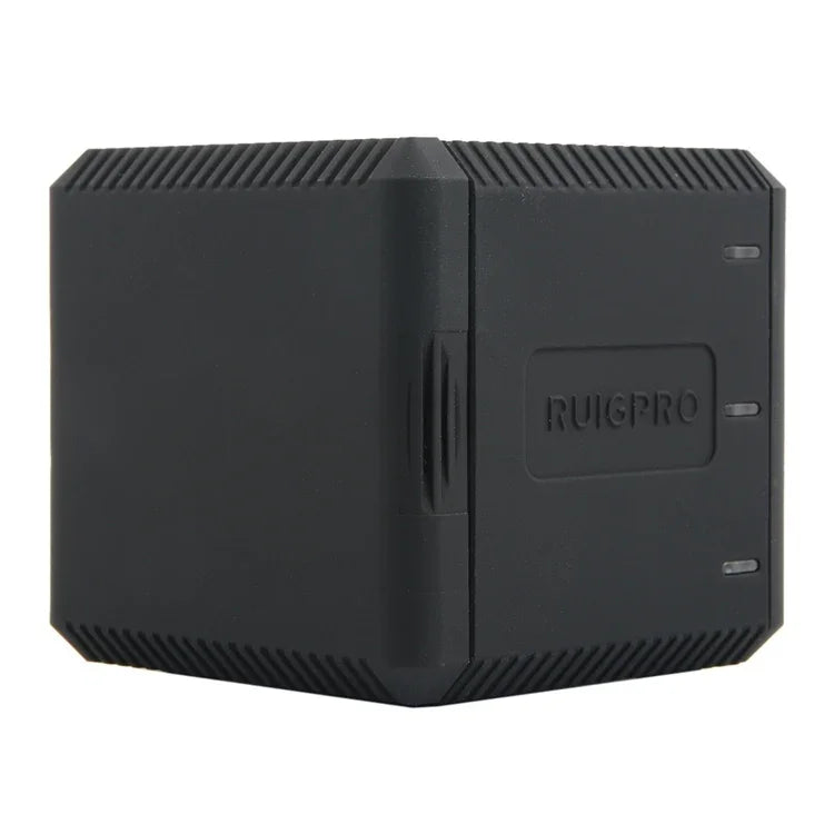 صندوق شحن بطاريات USB ثلاثي RUIGPRO مع كابل USB وضوء مؤشر LED لكاميرا GoPro HERO6 /5