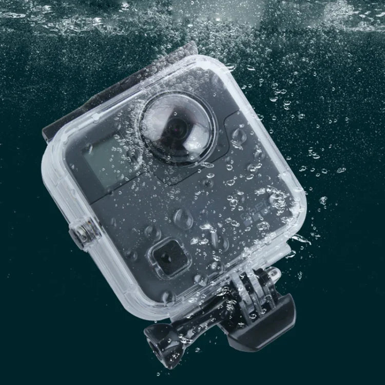 غطاء حماية مقاوم للماء بطول 40 متر لكاميرا GoPro Fusion، مع مشبك تثبيت أساسي وبرغي ومفتاح، لكاميرا GoPro Fusion