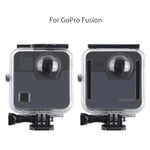 غطاء حماية مقاوم للماء بطول 40 متر لكاميرا GoPro Fusion، مع مشبك تثبيت أساسي وبرغي ومفتاح، لكاميرا GoPro Fusion