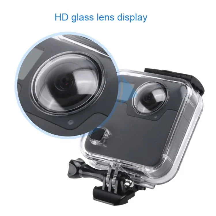 غطاء حماية مقاوم للماء بطول 40 متر لكاميرا GoPro Fusion، مع مشبك تثبيت أساسي وبرغي ومفتاح، لكاميرا GoPro Fusion