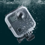 غطاء حماية مقاوم للماء بطول 40 متر لكاميرا GoPro Fusion، مع مشبك تثبيت أساسي وبرغي ومفتاح، لكاميرا GoPro Fusion