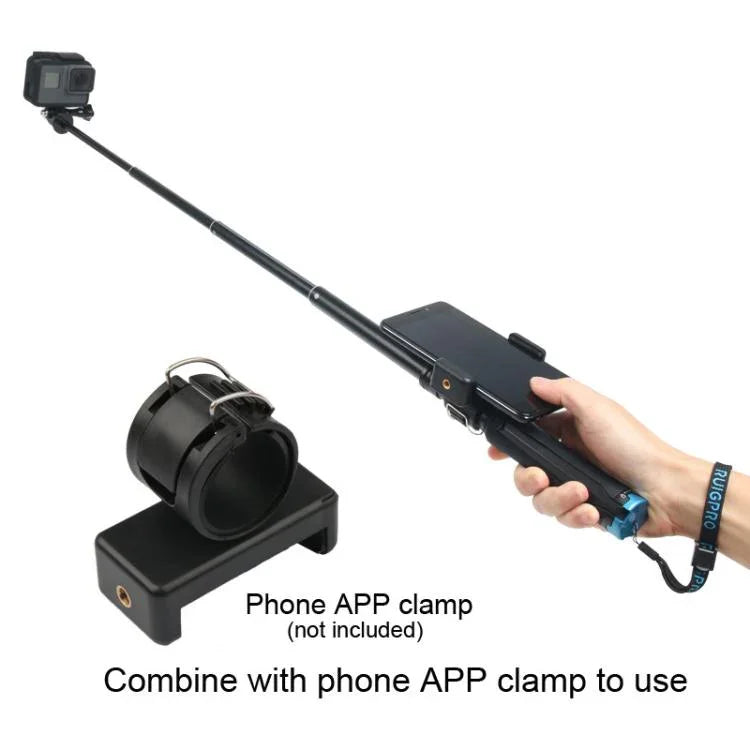 حامل ترايبود محمول قابل للطي وعصا سيلفي أحادية لكاميرات GoPro، Insta360، DJI وغيرها، الطول: 23.5-81 سم، RUIGPRO