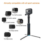 حامل ترايبود محمول قابل للطي وعصا سيلفي أحادية لكاميرات GoPro، Insta360، DJI وغيرها، الطول: 23.5-81 سم، RUIGPRO