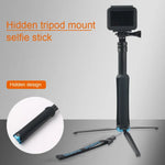 حامل ترايبود محمول قابل للطي وعصا سيلفي أحادية لكاميرات GoPro، Insta360، DJI وغيرها، الطول: 23.5-81 سم، RUIGPRO
