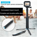 حامل ترايبود محمول قابل للطي وعصا سيلفي أحادية لكاميرات GoPro، Insta360، DJI وغيرها، الطول: 23.5-81 سم، RUIGPRO
