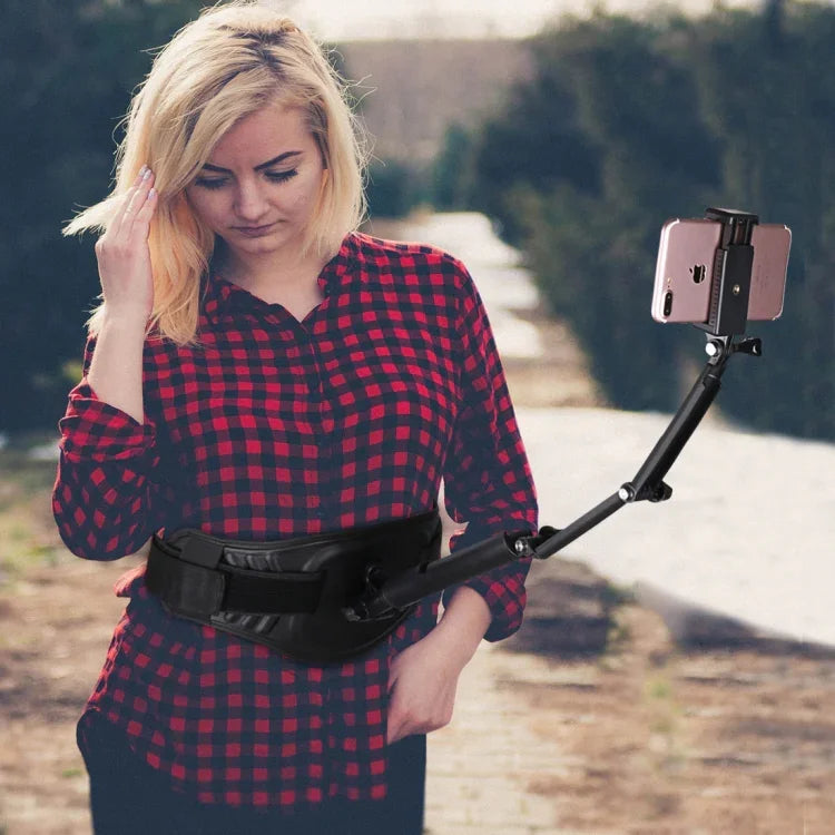 حزام تثبيت خصر مع محول وبرغي لكاميرات GoPro، Insta360، DJI وغيرها