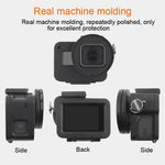 هيكل حماية من سبائك الألمنيوم CNC مع إطار تأمين وعدسة UV بحجم 52 مم لكاميرا GoPro HERO7 Black /6 /5، عدسة UV سوداء 52 مم