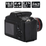 كاميرا DV DSLR بدقة 1.3 ميجا بكسل HD، شاشة LCD بحجم 2.4 بوصة، تسجيل بدقة Full HD 720P، تثبيت إلكتروني للصورة EIS، 720P