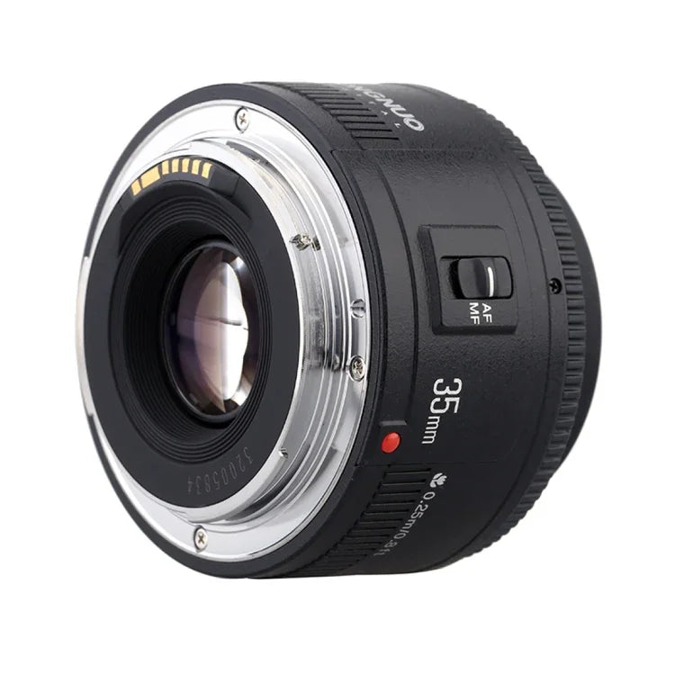عدسة يانغنو YN35MM F2N 1:2 بزاوية واسعة ثابتة/رئيسية مع تركيز تلقائي لكاميرات نيكون DSLR، YN35mm F2N