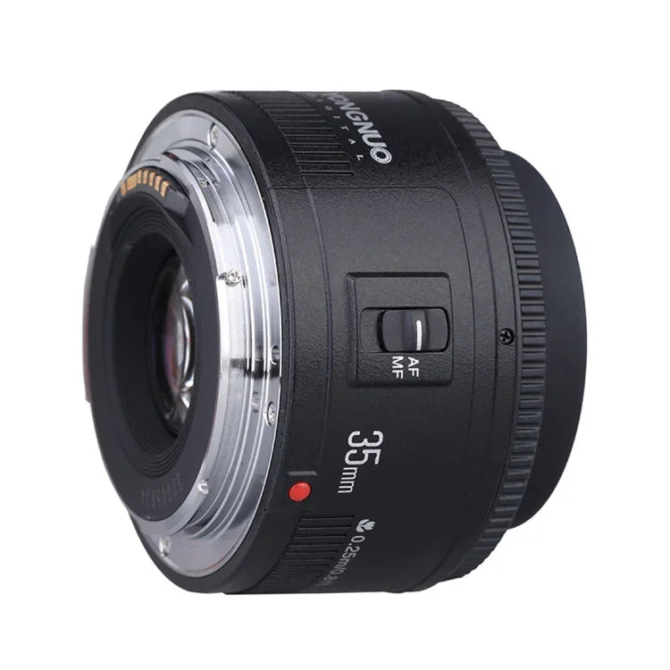 عدسة يانغنو YN35MM F2N 1:2 بزاوية واسعة ثابتة/رئيسية مع تركيز تلقائي لكاميرات نيكون DSLR، YN35mm F2N