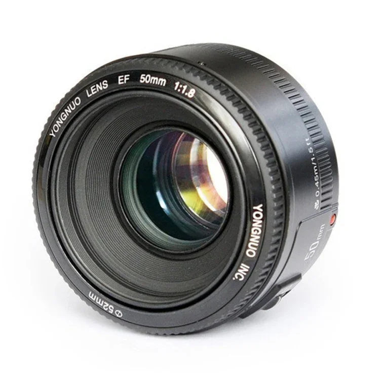 عدسة يانغنو YN50MM F1.8C مع تركيز تلقائي لتركيب كانون EF عدسة جديدة، YN50mm F1.8C