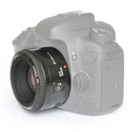 عدسة يانغنو YN50MM F1.8C مع تركيز تلقائي لتركيب كانون EF عدسة جديدة، YN50mm F1.8C