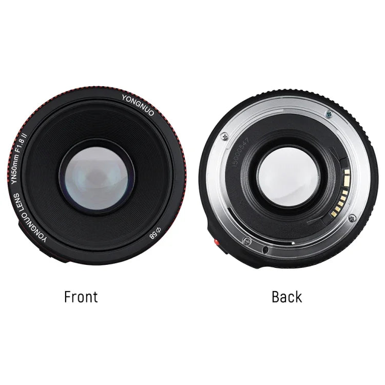 عدسة يانغنو YN50MM F1.8C II F1.8 مع تركيز تلقائي لتركيب كانون EF عدسة جديدة، YN50mm F1.8C II