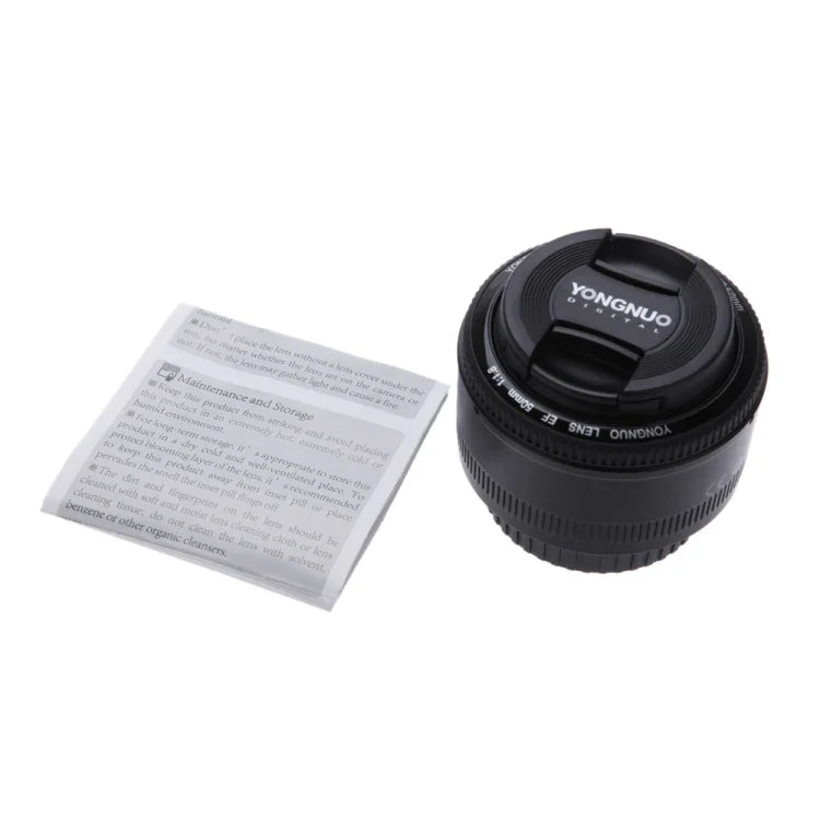 عدسة يانغنو YN50MM F1.8C II F1.8 مع تركيز تلقائي لتركيب كانون EF عدسة جديدة، YN50mm F1.8C II