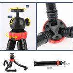 MZ305 حامل ترايبود مرن صغير على شكل أخطبوط مع رأس كروي لكاميرات SLR، GoPro HERO10 Black / HERO9 Black / HERO8 Black /7 /6 /5 /5 Session /4 Session /4 /3+ /3 /2 /1، DJI Osmo Action، Xiaoyi وكاميرات الحركة الأخرى، هاتف محمول، الحجم: 30 سم × 5 سم، MZ305