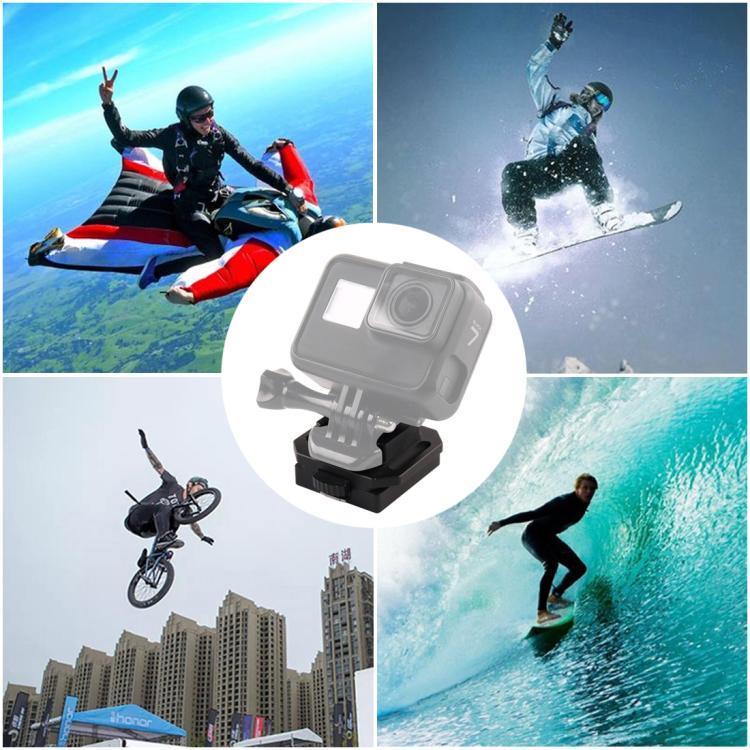 حامل سيلفي خوذة من سبائك الألمنيوم GP193 لكاميرات GoPro وInsta360 وDJI وغيرها من كاميرات الحركة، GP193