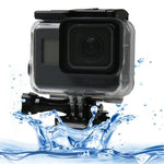 غطاء حماية مقاوم للماء للغوص حتى 60 متر لكاميرا GoPro HERO6 /5 Black مع شاشة لمس على الباب الخلفي وفلتر / مشبك قاعدة أساسي وبرغي، لا حاجة لفك العدسة، مقاوم للماء حتى 60 متر
