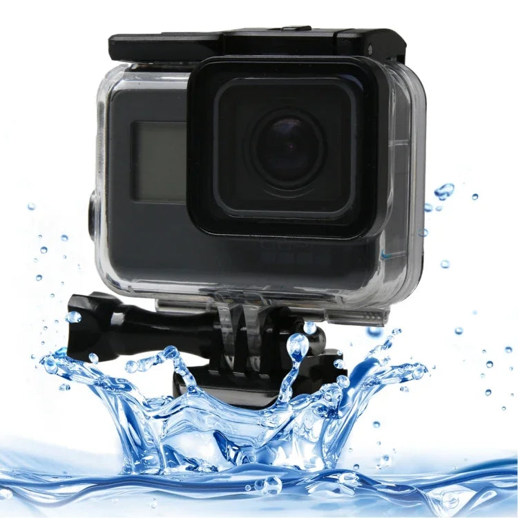 غطاء حماية مقاوم للماء للغوص حتى 60 متر لكاميرا GoPro HERO6 /5 Black مع شاشة لمس على الباب الخلفي وفلتر / مشبك قاعدة أساسي وبرغي، لا حاجة لفك العدسة، مقاوم للماء حتى 60 متر