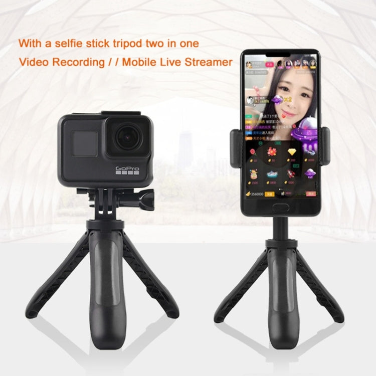 حامل ثلاثي القوائم صغير متعدد الوظائف ثابت لكاميرات الحركة GoPro وInsta360 وDJI وغيرها، GP446 (أسود)، GP446 (رمادي)، GP446 (أزرق)، GP446 (أحمر)