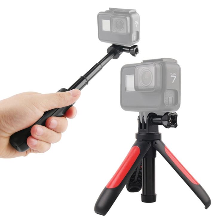 حامل ثلاثي القوائم صغير متعدد الوظائف ثابت لكاميرات الحركة GoPro وInsta360 وDJI وغيرها، GP446 (أسود)، GP446 (رمادي)، GP446 (أزرق)، GP446 (أحمر)