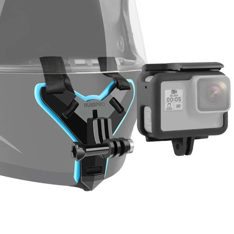 حامل حزام خوذة + إطار حماية لحماية كاميرا GoPro HERO7 أسود / 6 / 5، حامل حزام خوذة + حامل إطار