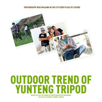 حامل ثلاثي الأرجل من سبائك الألمنيوم والمغنيسيوم YUNTENG VCT-5208RM مع تحكم عن بعد بلوتوث ورأس حامل ومشبك هاتف لكاميرات SLR والهواتف الذكية، الارتفاع: 125 سم، VCT-5208