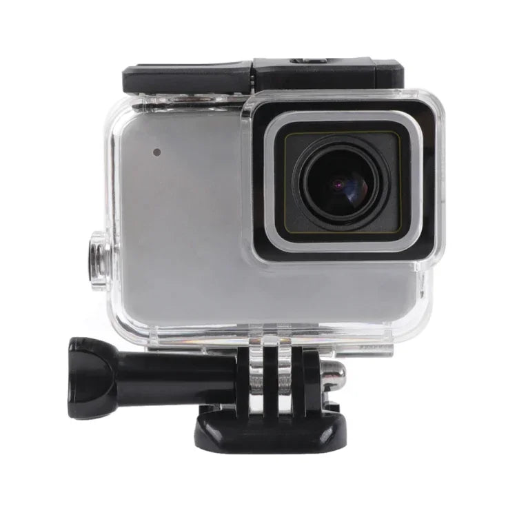 حافظة هيكلية جانبية مجوفة مع مشبك وقاعدة تثبيت أساسية وبرغي لكاميرات GoPro HERO7 White /Silver، جانبي مجوف