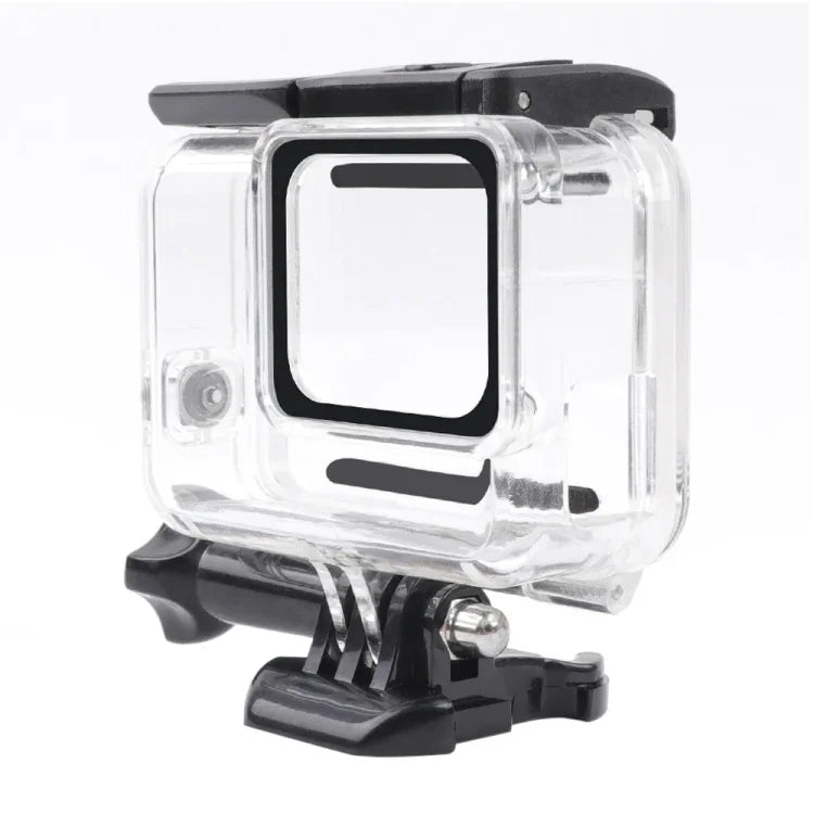 حافظة هيكلية جانبية مجوفة مع مشبك وقاعدة تثبيت أساسية وبرغي لكاميرات GoPro HERO7 White /Silver، جانبي مجوف