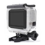 حافظة هيكلية جانبية مجوفة مع مشبك وقاعدة تثبيت أساسية وبرغي لكاميرات GoPro HERO7 White /Silver، جانبي مجوف