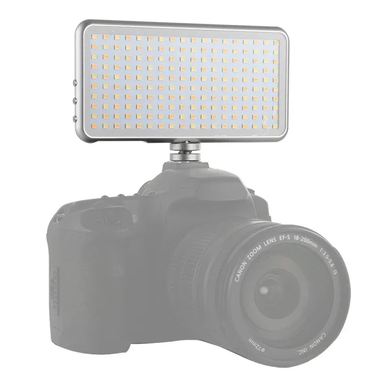 LED011S Pocket 180 مصباح LED احترافي للتدوين المرئي والتصوير الفوتوغرافي مع شاشة OLED وحامل محول حذاء بارد لكاميرات كانون / نيكون DSLR، 180 LED