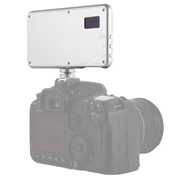 LED011S Pocket 180 مصباح LED احترافي للتدوين المرئي والتصوير الفوتوغرافي مع شاشة OLED وحامل محول حذاء بارد لكاميرات كانون / نيكون DSLR، 180 LED