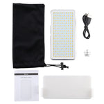 LED011S Pocket 180 مصباح LED احترافي للتدوين المرئي والتصوير الفوتوغرافي مع شاشة OLED وحامل محول حذاء بارد لكاميرات كانون / نيكون DSLR، 180 LED